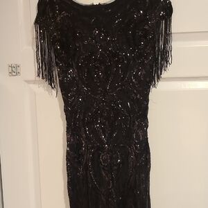 Elegant Black Sequin Dress